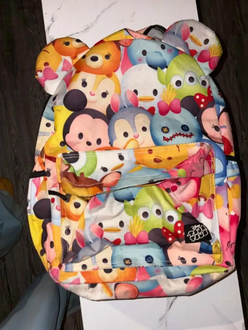 Disney Tsum Tsum Character All-Over Print Kids 16-Inch Backpack with 3D Ears